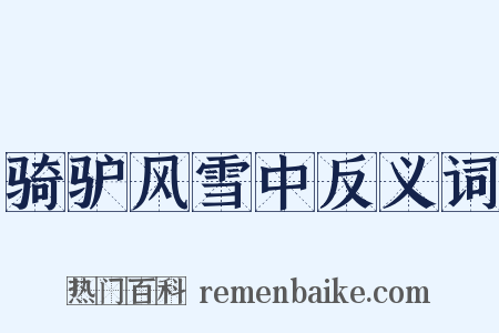 骑驴风雪中反义词是什么意思的图片